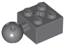 Technic, Brick Modified 2 x 2 with Ball Joint and Axle Hole with 6 Holes in Ball