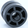 Wheel 14mm D. x 11mm with Center Groove, Fake Bolts, 6 Spokes and Flange