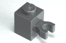Brick, Modified 1 x 1 with U Clip (Vertical Grip) - Solid Stud