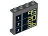Panel 1 x 4 x 3 with Side Supports - Hollow Studs with '1 95', '2 20' and '3 36' Pattern
