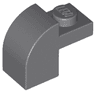 Slope, Curved 2 x 1 x 1 1/3 with Recessed Stud
