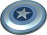 Minifigure, Shield Circular / Round Convex Face with Sand Blue and Silver Concentric Rings, Star in Dark Blue Circle Pattern (Captain America)