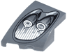 Wedge 3 x 2 Left No Studs with Pagani Utopia Car Headlight, 2 Silver Bulbs and Black Outline Pattern