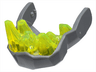 Large Figure Head Rock Monster King, Jaw Lower with Trans-Neon Green Teeth