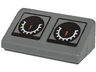 Slope 30 1 x 2 x 2/3 with 2 Black and White Gauges with Red Needles Pattern