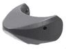 Shark Head with Rounded Nose and Debossed Eyes