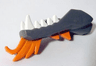 Dragon Head (Ninjago) Jaw Lower with White Teeth and Orange Spines Pattern