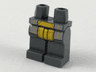 Hips and Legs with Light Bluish Gray and Gold Armor Panels with Orange Circuitry Pattern