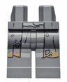 Hips and Legs with Long Coattails, Light Bluish Gray and Dark Bluish Gray Stripes Pattern