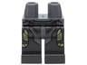 Hips and Pearl Dark Gray Legs with Dark Bluish Gray Armor and Yellow Honeycomb Pattern