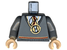 Torso Harry Potter Sweater and Tie Gryffindor Colors with Time Turner Necklace Pattern / Dark Bluish Gray Arms / Light Nougat Hands