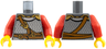 Torso Castle Kingdoms Chest Strap and Belt Front and Back Pattern / Red Arms / Yellow Hands