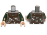 Torso LotR Rohan Soldier Mail Armor with Belt Pattern / Dark Green Arms / Light Nougat Hands