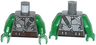 Torso Strapped Armor Plates with Brown Belt with Red Clasps Pattern / Green Arms / Green Hands
