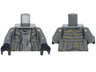 Torso SW Vest with Dark Tan Camouflage over Shirt with Silver Dots Pattern / Dark Bluish Gray Arms / Black Hands