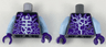 Torso White and Bright Light Blue Rogul Symbol and Lightning over Dark Purple and Black Pattern / Bright Light Blue Arms / Dark Purple Hands