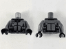 Torso Armor with Black Panel Lines, Silver Circle and Highlights Pattern / Dark Bluish Gray Arms / Black Hands
