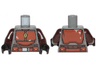 Torso SW Armor Reddish Brown Plates and Belt Pattern (Mandalorian) / Dark Brown Arms / Black Hands