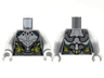 Torso Armor, Light Bluish Gray Chest, Yellow and Medium Azure Trim Pattern / Light Bluish Gray Arms / Light Bluish Gray Hands