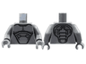 Torso Armor, Silver and Black Panels and Contours Pattern / Dark Bluish Gray Arms / Dark Bluish Gray Hands