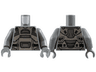 Torso Armor with Silver and Dark Silver Panels and Black Straps Pattern / Dark Bluish Gray Arms / Dark Bluish Gray Hands