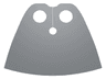 Minifigure Cape Cloth, Very Short - Traditional Starched Fabric