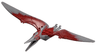 Dinosaur Pteranodon with 4 Studs with Dark Red Back and Large Curved Nostrils