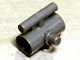Technic, Pin Connector Round with Slot, Bar Lengthwise and Bars Out (Soccer Goalie Stick Holder Pivot)
