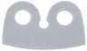Minifigure Cape Cloth, High Rounded Narrow Collar, Rounded Sides - Traditional Starched Fabric