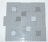 Brick, Modified 16 x 16 x 2/3 with 1 x 4 Indentations and 1 x 4 Plate with Stones Pattern