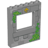 Panel 1 x 6 x 6 with Window with Fleur-de-lis and Leaves Pattern
