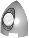 Slope, Curved 1 x 1 x 1 1/3 Corner Round with White and Silver Headlight Pattern Model Left Side