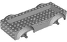 Vehicle, Base 8 x 16 x 2 1/2 with Mudguards Raised, 4 x 14 Recessed Center with 3 Holes, and Dark Bluish Gray Wheels Holders