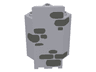 Panel 3 x 3 x 6 Corner Wall with Dark Gray Stones Pattern