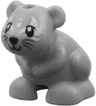 Hamster / Mouse, Mini Doll Style with Black Eyes, Nose, Mouth and Whiskers and White Face Decorations Pattern
