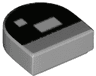Tile, Round 1 x 1 Half Circle Extended with Black Arch, White Rectangle and Square Pattern (BrickHeadz Frankenstein Eye)