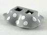 Minifigure Skirt Plastic with Large White Polka Dots Pattern (Minnie Mouse)
