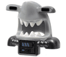 Minifigure, Headgear Mask Shark Head with Dark Bluish Gray Back, Extended Eyes, White Teeth, Pearl Dark Gray Shoulder Pads, and Front Battery Panel Pattern