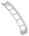 Train, Track Roller Coaster Ramp Large Upper Part, 6 Bricks Elevation