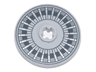 Technic, Disk 3 x 3 with Black and Dark Bluish Gray Circles with Silver Spokes Pattern