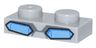 Plate 1 x 2 with Medium Blue Mechanical Eyes Pattern (Optimus Prime)