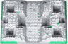 Baseplate, Raised 32 x 48 x 6 with 4 Corner Pits with Dark Bluish Gray and Light Bluish Gray Rock Pattern