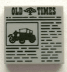 Tile 2 x 2 with Newspaper 'OLD TIMES' Pattern