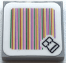 Tile 2 x 2 with Super Mario Scanner Code Stone-Eye Pattern (Sticker) - Set 40414