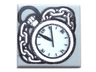 Tile 1 x 1 with Pocket Watch and Chain Pattern