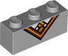 Brick 1 x 3 with Bright Light Orange and Dark Red V-Neck Collar and Tie and White Undershirt Pattern (Brickheadz Gryffindor Sweater)