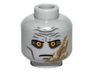 Minifigure, Head Alien with Yellow Eyes, Wrinkled Brow, Scar Pattern (SW Darth Malgus)