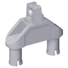 Hinge 1 x 3 with Two Pins, Locking 1 Finger - Round Pin Holes