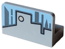 Panel 1 x 2 x 1 with Light Blue Sky and Gray Skyline Pattern