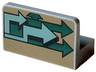 Panel 1 x 2 x 1 with Light Blue and Green Arrow Pattern